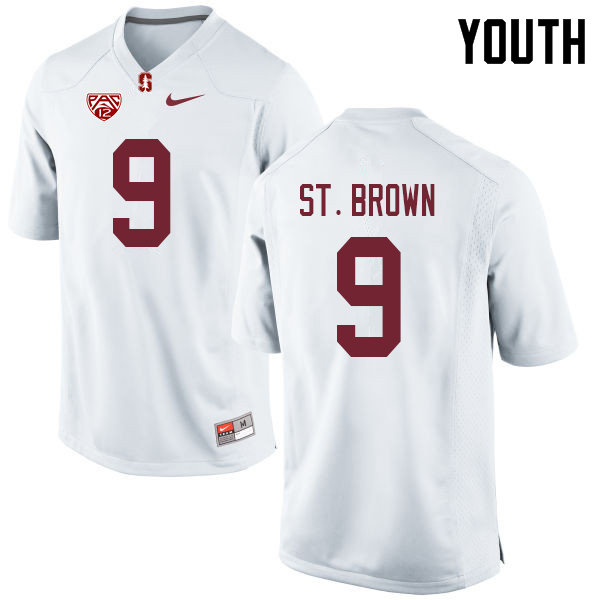 Youth #9 Osiris St. Brown Stanford Cardinal College Football Jerseys Sale-White - Click Image to Close